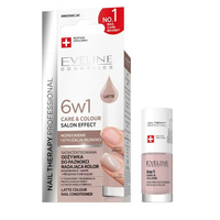 Eveline Cosmetics Nail Therapy Professional 6w1 Care & Colour skoncentrowana odżywka do paznokci nadająca kolor Latte 5ml
