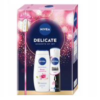Nivea Delicate żel pod prysznic 250ml + antyperspirant 150ml