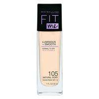 Maybelline Fit Me Luminous + Smooth Foundation rozświetlający podkład do twarzy 105 Natural Ivory 30ml