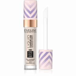 Eveline Cosmetics Liquid Camouflage wodoodporny korektor kamuflujący z kwasem hialuronowym 01 Light Porcelain 7.5ml