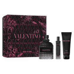 Valentino Uomo Born in Roma zestaw woda toaletowa spray 100ml + żel pod prysznic 75ml + woda toaletowa spray 15ml