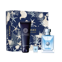 Versace Pour Homme zestaw woda toaletowa spray 100ml + woda toaletowa 5ml + żel pod prysznic 150ml