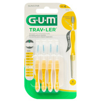 GUM Trav-Ler szczoteczki międzyzębowe 1.3mm Żółte 4szt.