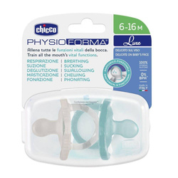 Chicco PhysioForma Luxe smoczek silikonowy uspokajający 6-16m Miętowy 2szt.