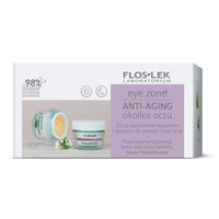 Floslek Eye Zone zestaw żel ze świetlikiem lekarskim i aloesem do powiek i pod oczy 10g + przeciwzmarszczkowy krem pod oczy ze świetlikiem i kwasem hialuronowym 15ml