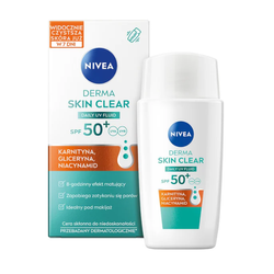 Nivea Derma Skin Clear Daily UV fluid SPF50+ pod makijaż 40ml