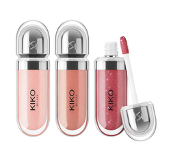 KIKO Milano Glossy Lip Set 03 zestaw trzech nawilżających błyszczyków do ust z efektem objętości 3D 3x6.5ml