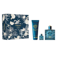 Versace Eros zestaw perfumy spray 100ml + perfumy spray 5ml + żel pod prysznic 150ml
