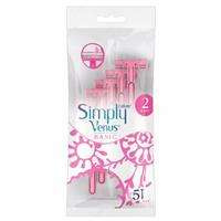 Gillette Simply Venus 2 Basic jednorazowe maszynki do golenia dla kobiet 5szt
