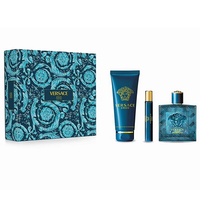 Versace Eros zestaw woda perfumowana spray 100ml + żel pod prysznic 150ml + miniatura wody perfumowanej 5ml