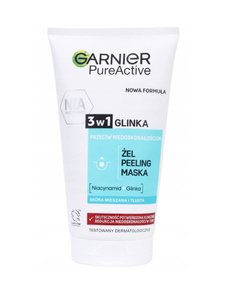 Garnier Czysta Skóra 3 w 1 żel myjący peeling maseczka 150ml
