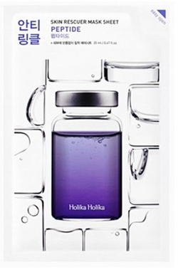 HOLIKA HOLIKA Skin Rescuer Mask Sheet Peptide przeciwzmarszczkowa maska w płachcie z peptydami
