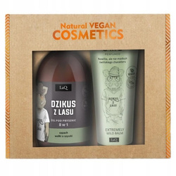 LaQ Dzikus z Lasu Czarny Mat zestaw żel pod prysznic 500ml + balsam w tubie 200ml