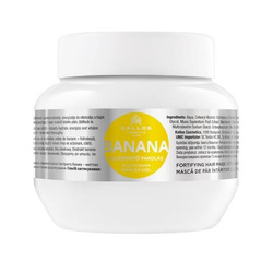 Kallos KJMN Banana Fortifying Hair Mask wzmacniająca maska do włosów z kompleksem multiwitaminowym 275ml