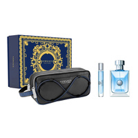 Versace Pour Homme zestaw woda toaletowa spray 100ml + woda toaletowa spray 10ml + kosmetyczka