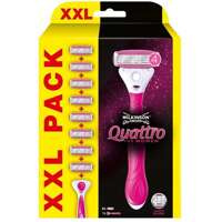 Wilkinson Quattro For Women maszynka do golenia z wymiennymi wkładami dla kobiet + 8 wkładów