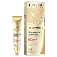 Eveline Cosmetics 24K Gold Vitamin C złoty krem + esencja liftingująca pod oczy i na powieki 15ml