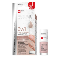 Eveline Cosmetics Nail Therapy Professional 6w1 Care & Colour skoncentrowana odżywka do paznokci nadająca kolor Shimmering Nude 5ml