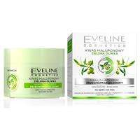 Eveline Cosmetics Kwas hialuronowy + Zielona Oliwka nawilżający krem przeciwzmarszczkowy na dzień i na noc 50ml