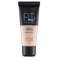 Maybelline Fit Me Matte & Poreless Foundation matujący podkład do twarzy 104 Soft Ivory 30ml