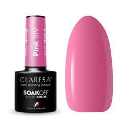 Claresa Color Soak Off UV/LED Pink lakier hybrydowy 519 5g