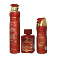 Lattafa Bade'e Al Oud Sublime zestaw woda perfumowana spray 100ml + dezodorant spray 200ml + odświeżacz powietrza 300ml