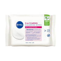 Nivea 3w1 łagodzące chusteczki do demakijażu 25szt.