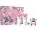 Versace Bright Crystal zestaw woda toaletowa spray 90ml + woda toaletowa 5ml + balsam do ciała 100ml + żel pod prysznic 100ml