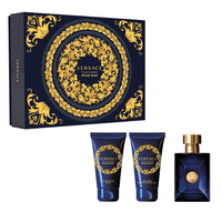 Versace Pour Homme Dylan Blue zestaw woda toaletowa spray 50ml + żel pod prysznic 50ml + balsam po goleniu 50ml