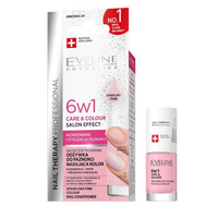 Eveline Cosmetics Nail Therapy Professional 6w1 Care & Colour skoncentrowana odżywka do paznokci nadająca kolor Sparkling Pink 5ml