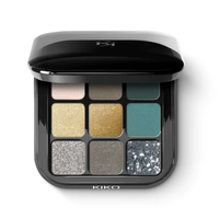 KIKO Milano Glamour Multi Finish Eyeshadow Palette paleta 9 cieni do powiek o różnym wykończeniu 06 Green Vibes
