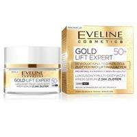 Eveline Cosmetics Gold Lift Expert 50+ luksusowy multi-odżywczy krem-serum z 24k złotem dzień/noc 50ml