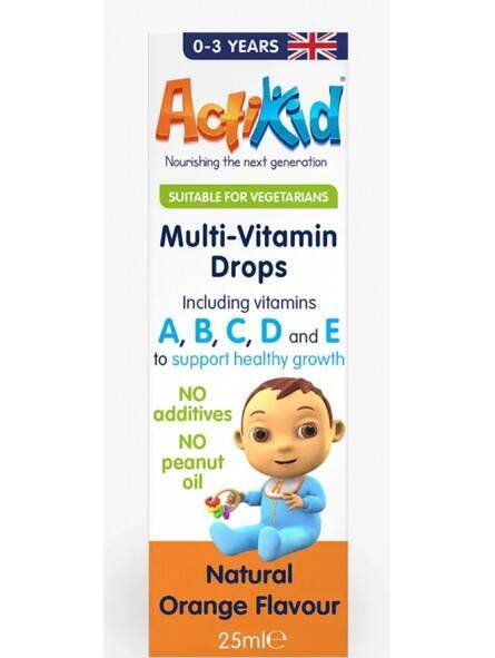 ActiKid Multi-Vitamin w kroplach o smaku pomarańczowym 25 ml