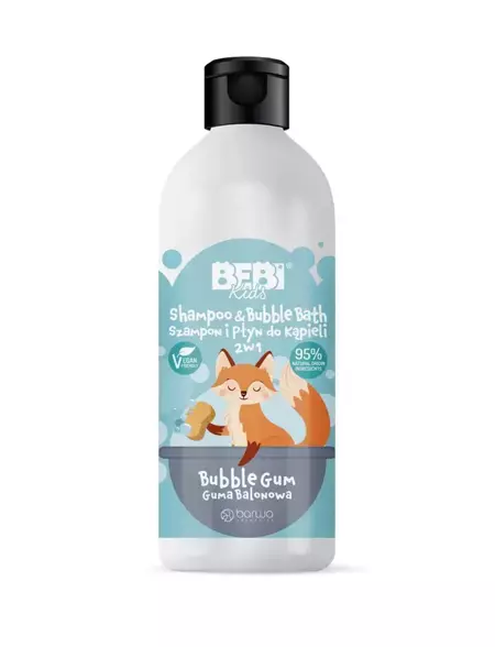 BARWA Bebi Kids Shampoo & Bubble Bath 2w1 Bubble Gum 500ml