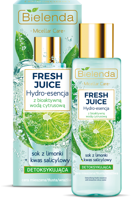 Bielenda  Fresh Juice Hydro-esencja detoksykująca z wodą cytrusową Limonka 110ml