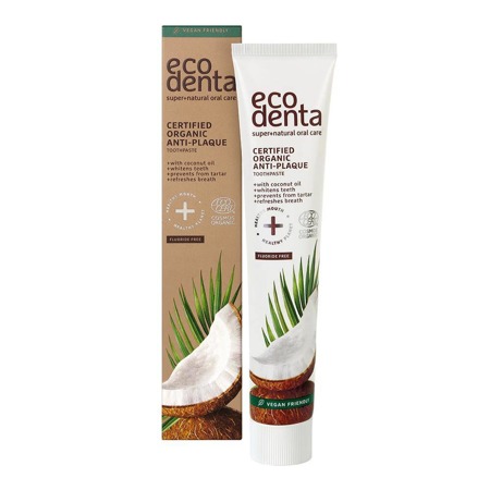 Certified Organic Anti-Plaque Toothpaste przeciwdziałająca płytce nazębnej pasta do zębów z olejem kokosowym 75ml