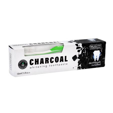 Charcoal Whitening Toothpaste wybielająca pasta do zębów z aktywnym węglem 100ml + szczoteczka do zębów 1szt.
