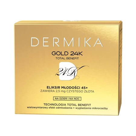 Dermika Gold 24K Total Benefit 45+ eliksir młodości na dzień i na noc 50ml