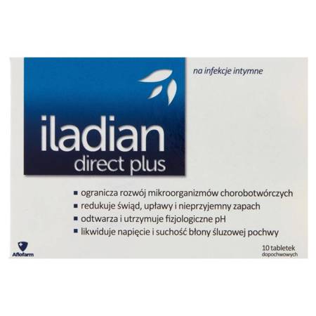 Direct Plus tabletki dopochwowe łagodzące objawy infekcji intymnych 10 tabletek