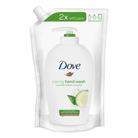 Dove Caring Hand Wash Cucumber & Green Tea Scent pielęgnujące mydło w płynie zapas 500ml