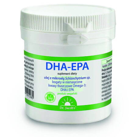 Dr. Jacob&#039;s DHA EPA 60 kapsułek z alg