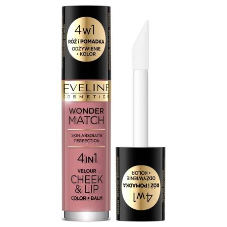 Eveline Wonder Match Velour Cheek&Lip róż i pomadka w płynie 02 4.5ml