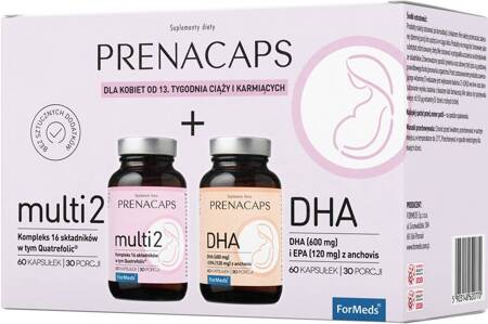 ForMeds Prenacaps zestaw multi 2 + DHA dla kobiet od 13 tygodnia ciąży i karmiących