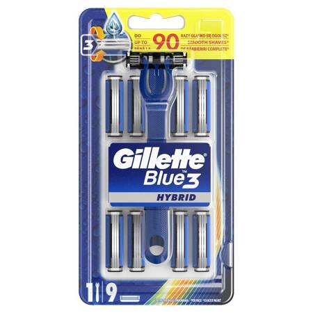 Gilette Blue 3 Hybrid maszynka do golenia + 9 wymiennych wkładów