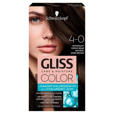 Gliss Color krem koloryzujący do włosów 4-0 Naturalny Ciemny Brąz
