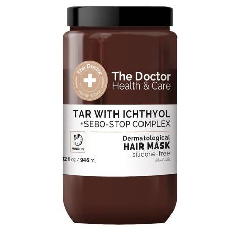 Health & Care maska do włosów przeciw przetłuszczaniu Dziegieć + Ichthyol + Sebo-Stop Complex 946ml