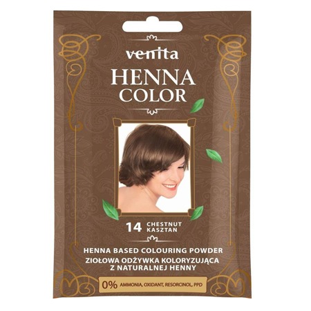 Henna Color ziołowa odżywka koloryzująca z naturalnej henny 14 Kasztan