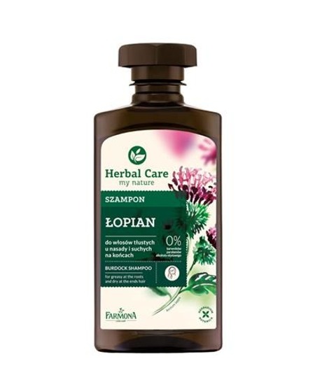 Herbal Care Łopian szampon do włosów tłustych u nasady i suchych na końcach 330ml