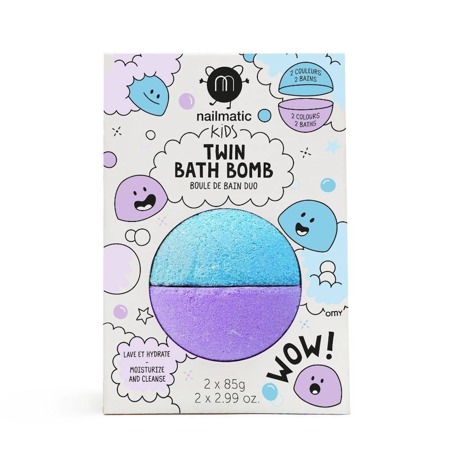 Kids Twin Bath Bomb podwójna kula do kąpieli dla dzieci Blue/Violet 170g