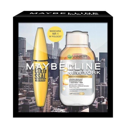 MAYBELLINE Colossal 100% Black Mascara 10.7ml + Garnier Skin Naturals 100ml